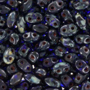 Matubo MiniDuo Beads 4x2.5mm Cobalt - picasso